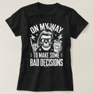T-shirt graphique drôle – En route vers de mauvais