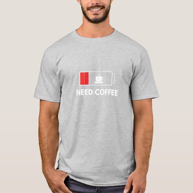 T-Shirt Graphique Drôle pour Amateur de Café (Devant)