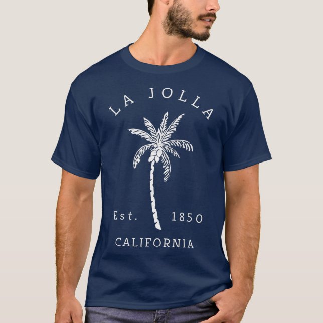 T-shirt Graphique du Cool rétro La Jolla California Palm T (Devant)