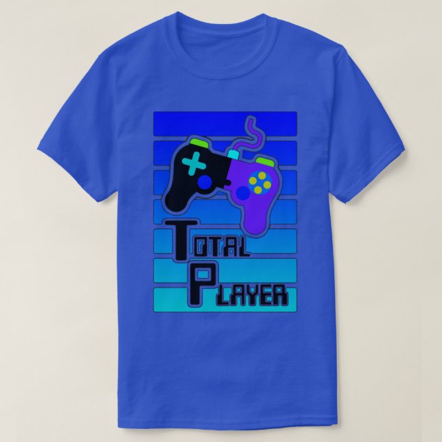 T-shirt Graphique du joueur total bleu (Design devant)