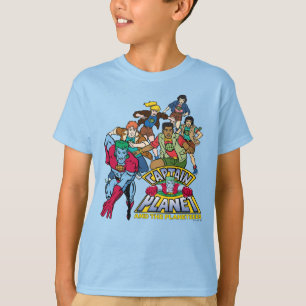 T-shirt Graphique du logo Captain Planet & Planeteers Grou