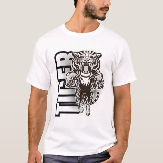 T-shirt Graphique du Rugissement du Tigre Féroce