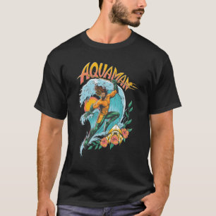 T-shirt Graphique du Surf de levage Aquaman et Trident