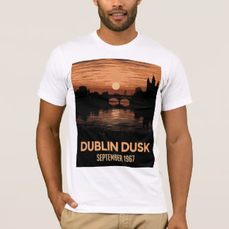 T-shirt graphique Dublin Crépuscule pour hommes, T