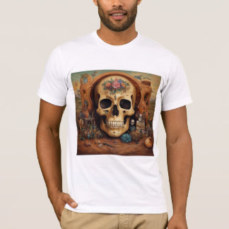 T-shirt graphique Edgy Skull Head Skeleton