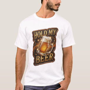T-shirt graphique élégant HOLD MY BEER