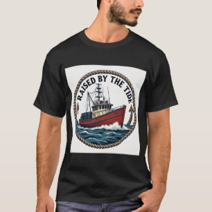 T-shirt graphique «Élevé par la marée» pour hommes