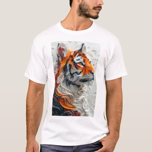 T-Shirt graphique en 3D de style Picasso Abstrait (Devant)