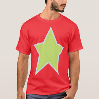 T-shirt Graphique en ligne verte bleue vers l'extérieur