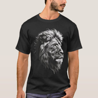 T-Shirt Graphique en Tête De Lion Majestic - Te No