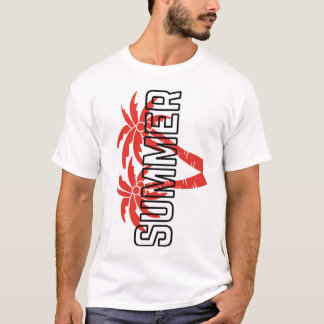 T-Shirt Graphique Été Gras | Rouge tropical