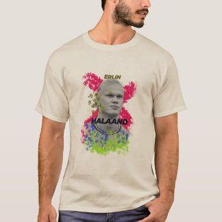 T-shirt graphique floral Erling Haaland pour fan d
