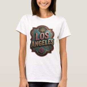 T-shirt graphique frappant Gold LOS ANGELES