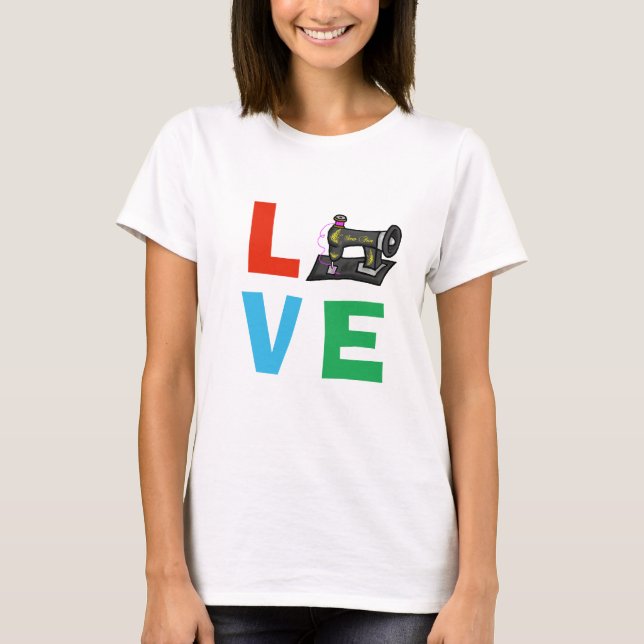 T-shirt graphique Love Sewing (Devant)