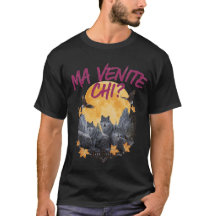 T-Shirt Graphique "MA VENITE CHI?" Vintage Faune