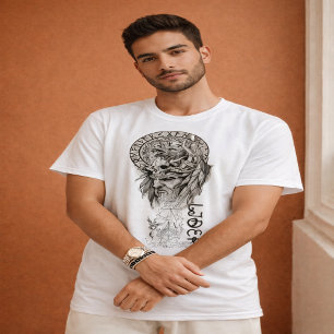 T-Shirt Graphique Mandala Lion Spirituel