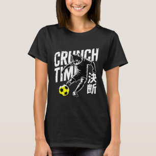 T-shirt graphique Manga Fierce Soccer Cat pour fem