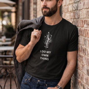 T-shirt Graphique Minimaliste "Je Fais Ma Propre Chose" Es