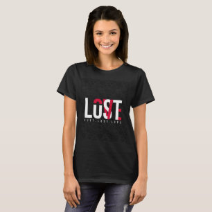 T-shirt graphique minimaliste pour femmes LOST - C
