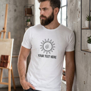 T-Shirt Graphique Minimaliste Soleil Céleste