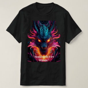 T-shirt graphique néon cyberpunk dragon - Mini pro