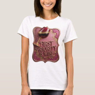 T-shirt graphique Or Tendance LA PREMIÈRE PRIORITÉ