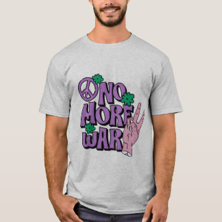 T-shirt graphique "Plus de guerre"