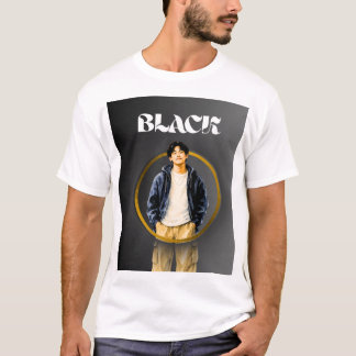 T-Shirt Graphique pour Hommes de Style Urbain Noir
