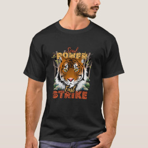 T-shirt graphique Puissant Tigre Âme Frappe Rapide