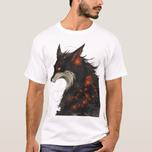 T-Shirt Graphique Renard Ombre Mystique - Fantasti
