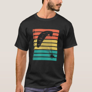 T-shirt Graphique Rétro Parapente Parapente Parachute Ciel