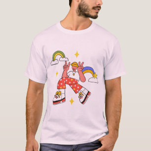 T-Shirt graphique rétro pour Vibes paisibles - Arc