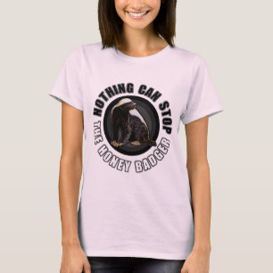 T-shirt Graphique rond frais de style de logo de blaireau