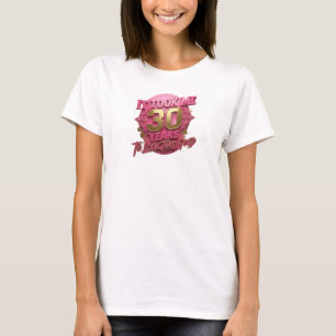 T-shirt graphique rose fantaisiste TOOK 30 LOOK GO