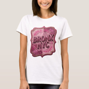 T-shirt graphique rose tendance BRONX NYC
