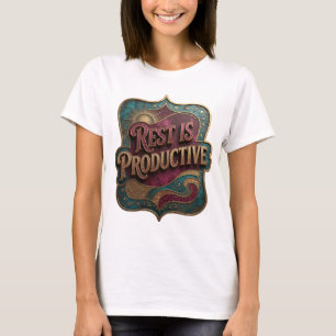 T-shirt graphique Sharp Gold REST IS PRODUCTIVE