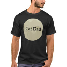 T-Shirt Graphique Silhouette Papa Chat Minimaliste