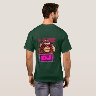 T-Shirt Graphique Singe de Dessin Animé Funky 
