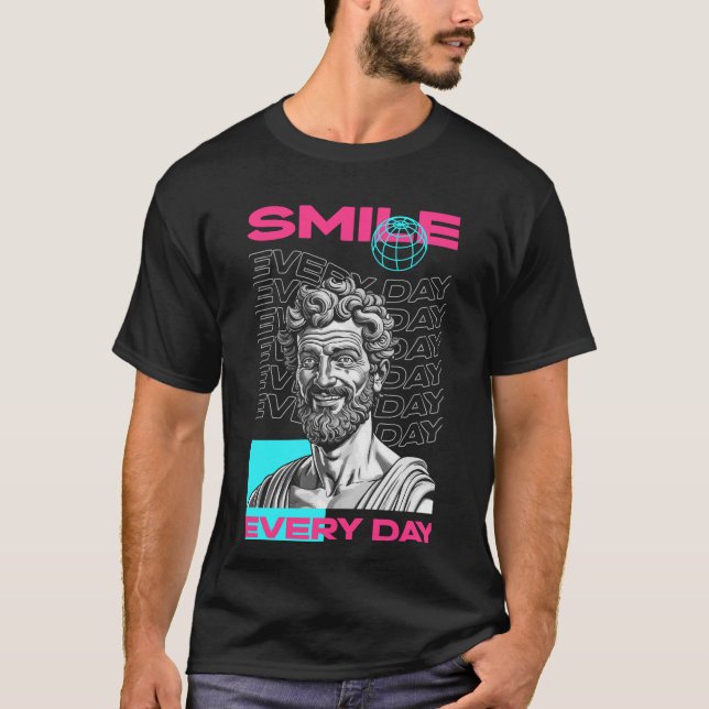 T-shirt graphique sourire au quotidien (Devant)