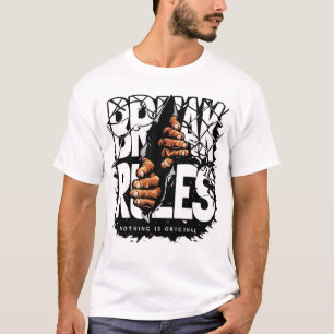 T-shirt graphique Street Art « Enfreindre les règl