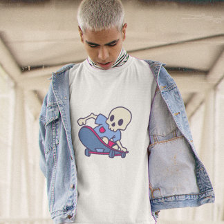 T-shirt graphique Streetwear crâne de dessin animé