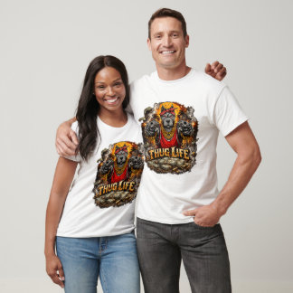 T-Shirt Graphique Streetwear Thug Life Pitbull