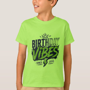 T-shirt graphique « Teen Boy Birthday Vibes »