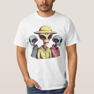 T-shirt graphique trio d'aliens cool – Mode street
