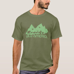 T-shirt Graphique vectoriel évolutif de la faune d'Amériqu