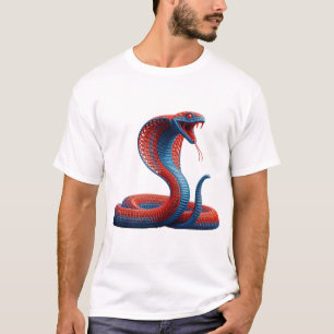 T-shirt graphique vibrant avec un cobra artistique