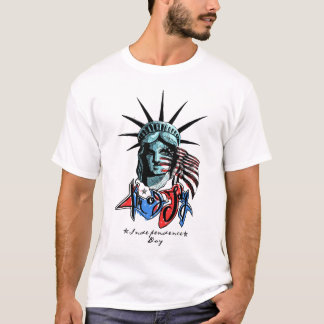 T-Shirt graphique vintage avec la statue de la Lib