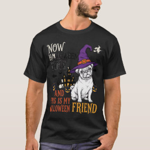 T-shirt Graphique vintage de sorcière de Pâques Pug ami