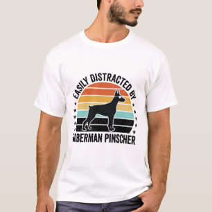 T-shirt graphique vintage Doberman Pinscher couche