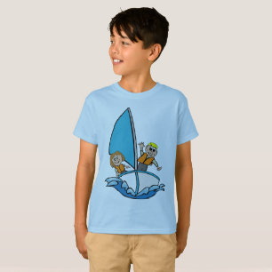 T-Shirt Graphique Voile Aventure Garçons - Bleu